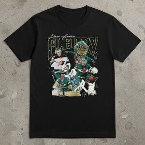 Marc-André Fleury Hockey Goalie Graphic T-Shirt | Vintage Style NHL Fan Tee